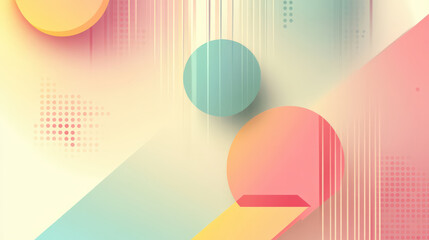 Fototapeta premium Soft pastel geometric abstract background serene calming