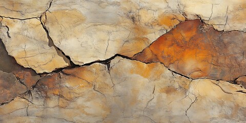 Naklejka premium Dried rough stone abstract background wallpaper view textured rocks
