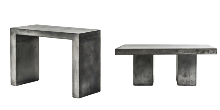 Modern Minimalist Concrete Tables for Contemporary Interior Design