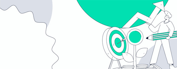 Internet financial management investment flat vector concept operation hand drawn illustration
