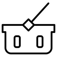 Basket Gift Candy Line Icon
