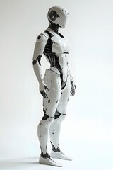 A sleek, futuristic robot model showcasing advanced design and technology.