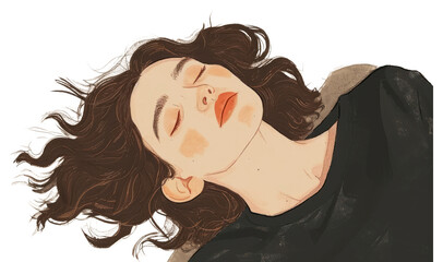 PNG A woman lying on the ground drawing sketch adult.