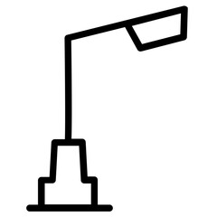 City Light Road Line Icon