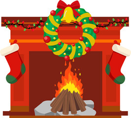 Red Brick Classic Fireplace