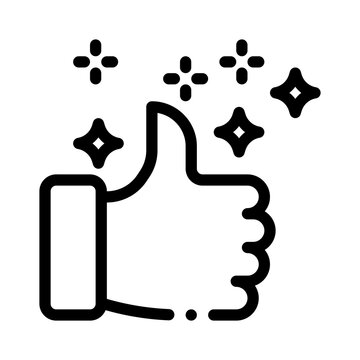recommend clip art: Thumbs Up line icon