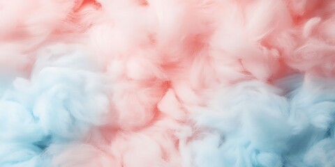 Fototapeta premium Smoke like cotton abstract background in pink to blue color theme, fluffy softcore material