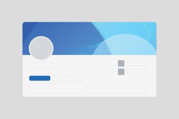 Linkedin banner mockup realistic linkedin profile page presentation template