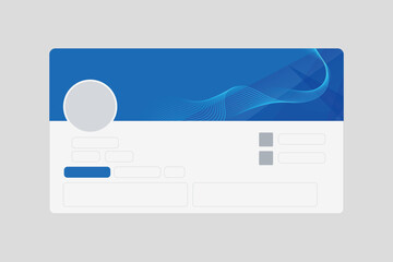 LinkedIn banner mockup template, cover photo, profile picture mockup