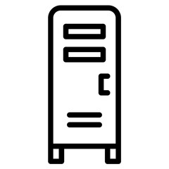 Furniture Locker School Line Icon