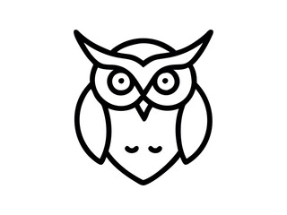 Minimalist line art owl icons in various styles. perfect for logo or icon. Vector icon design.Simple black line art owl.