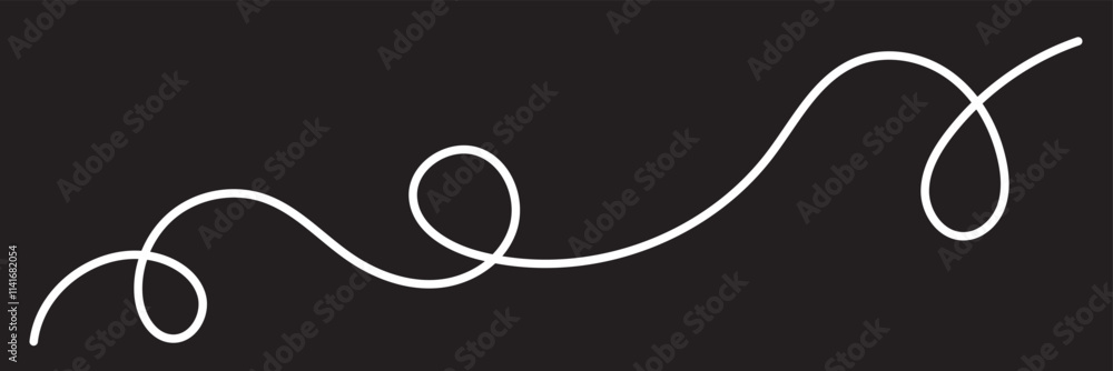 Poster swoosh, swash underline stroke set. abstract wavy thin line. squiggle elements. squiggle line design