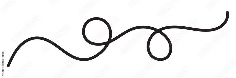 Poster swoosh, swash underline stroke set. abstract wavy thin line. squiggle elements. squiggle line design