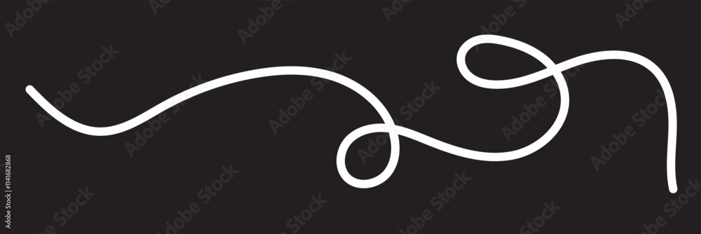 Poster swoosh, swash underline stroke set. abstract wavy thin line. squiggle elements. squiggle line design