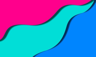 Multi layers soft colorful texture 3D papercut layers in gradient wallpaper banner. Abstract paper cut art background design for website template. concept or smooth origami paper cut