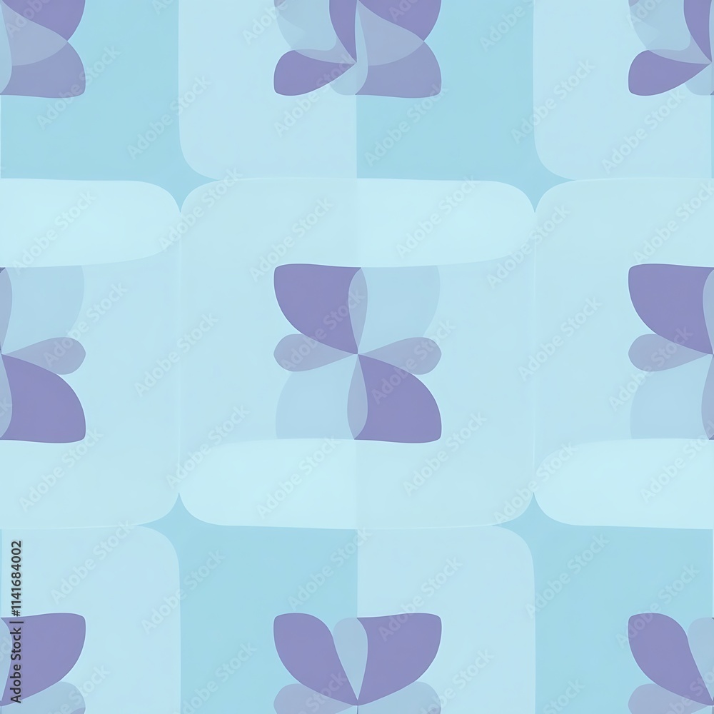 Poster abstract geometric pattern: a serene and stylish design featuring a seamless pattern of overlapping 
