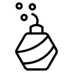 Fireworks Festival Party Line Icon