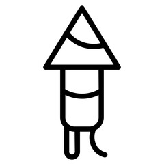 Fireworks Star Light Line Icon