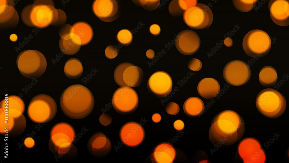 Poster blurred golden bokeh background with sparkling lights, blurry glitter effect. abstract background ve