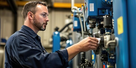 A technician conducting a quality check on machinery, ensuring everything operates optimally.
