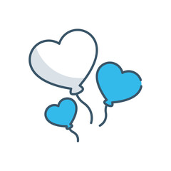 Heart Balloon vector icon
