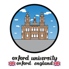 Obraz premium Circle Icon Oxford University. Vector Illustration 