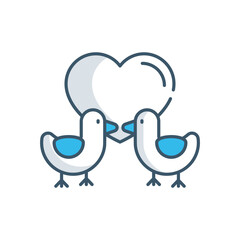 Love Birds vector icon
