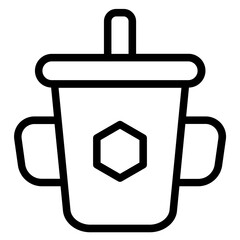 Bottle Milk Baby Line Icon