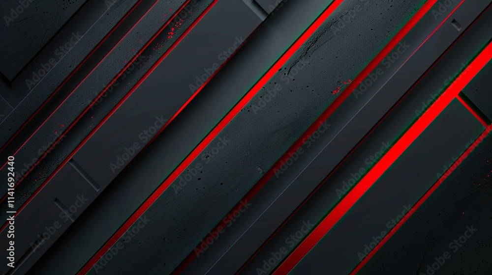 Aufkleber abstract design featuring dark and red geometric patterns.