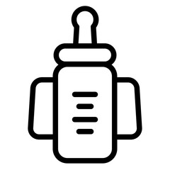 Feeding Bottle Milk Line Icon