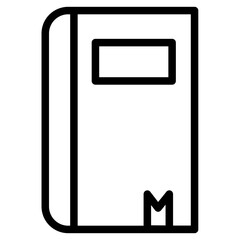 Learning Library Book Line Icon