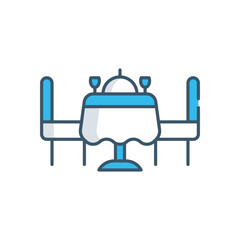 Couple Dinner vector icon
