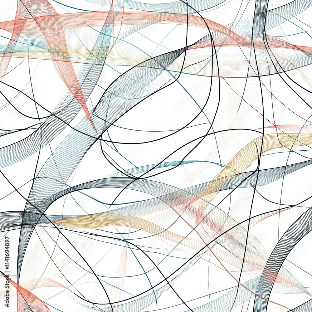 Poster dynamic abstract wave patterns digital art visual design contemporary style close-up view creative e