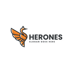 Herones Simple Mascot Logo