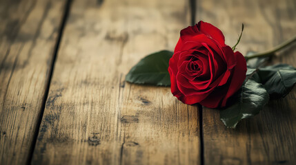 Romantic red rose rustic wood passionate love flower rose red wood wooden table background plant petal bloom blossom nature still life beauty elegance romance affection detail close up macro