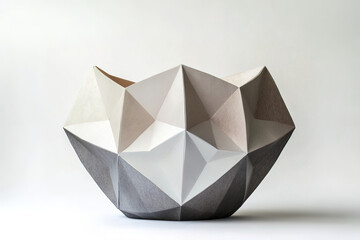 Geometric lamp shade with artistic origami design and unique texture