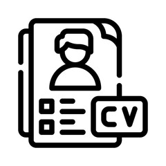 Resume line icon