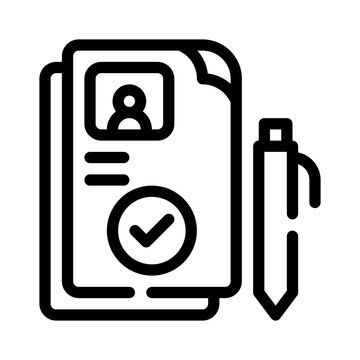 recommend clip art: Resume line icon