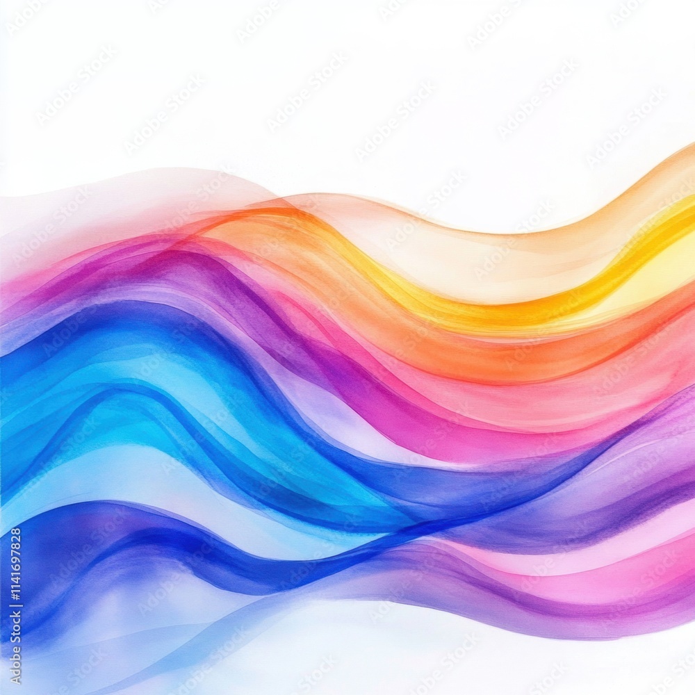 Poster dynamic color waves abstract art digital creation vibrant colors creative space artistic expression