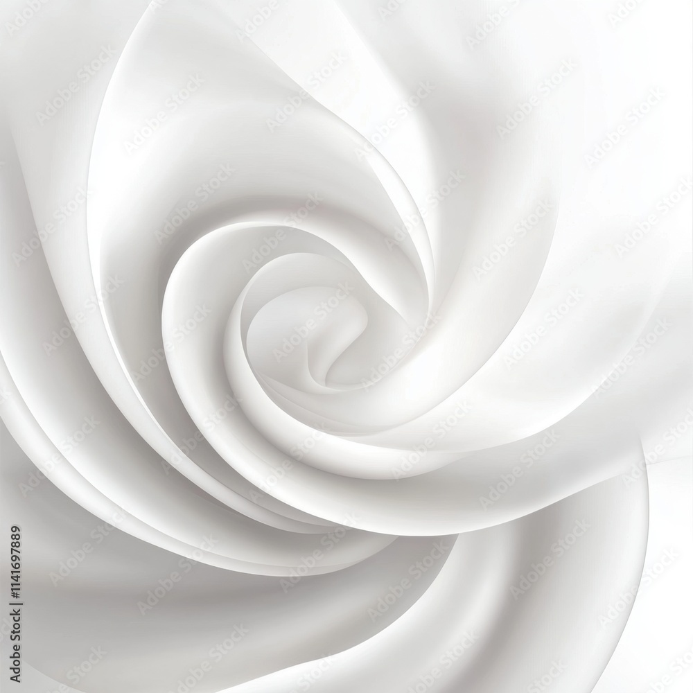 Poster whirling white pattern abstract art digital creation minimalist design close-up view visual concept 