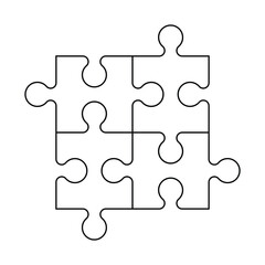 interlocking jigsaw puzzle pieces set