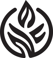 Design of an anagram symbol logo icon for food crops as a depiction of a mascot for a company operating in the food sector