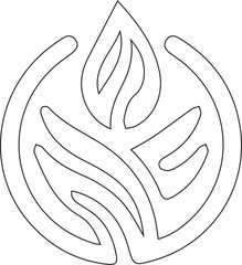 Design of an anagram symbol logo icon for food crops as a depiction of a mascot for a company operating in the food sector