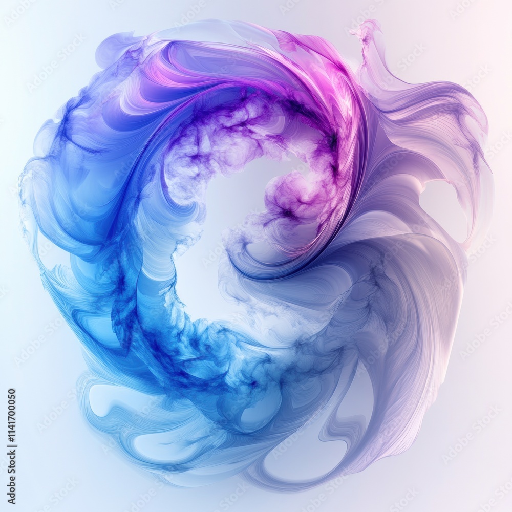 Poster dynamic abstract swirl art digital creation colorful design modern aesthetics high-resolution view v