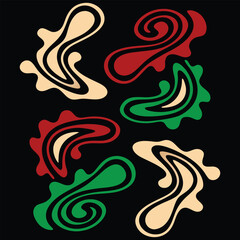Fototapeta premium Explore this vibrant Abstract Colorful Stain Collection with dynamic ink splatter designs. Perfect for posters, prints, backgrounds, and creative graphic projects.