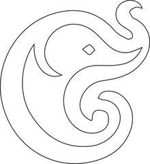 Elephant animal anagram symbol logo icon design as a mascot depiction of strength and sturdiness for a large growing company