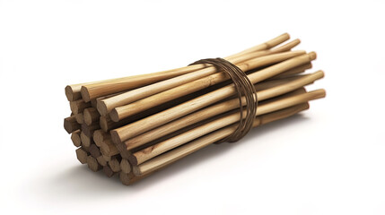 bundle of wooden dowels tied together, perfect for crafting projects