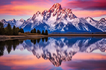 landscape and reflection on nature background