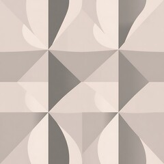 Abstract Geometric Pattern: A seamless, modern design featuring a harmonious arrangement of geometric shapes in shades of beige and gray.