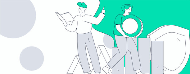 Internet financial management investment flat vector concept operation hand drawn illustration
